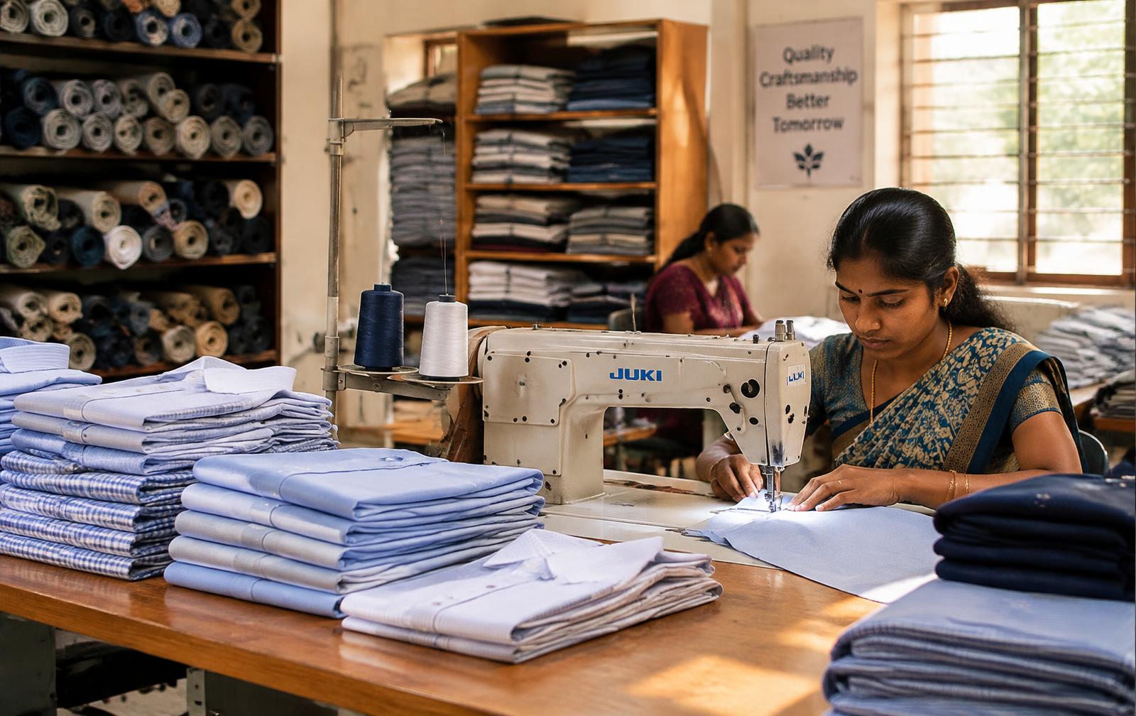 Garment workshop at Sharma Traders